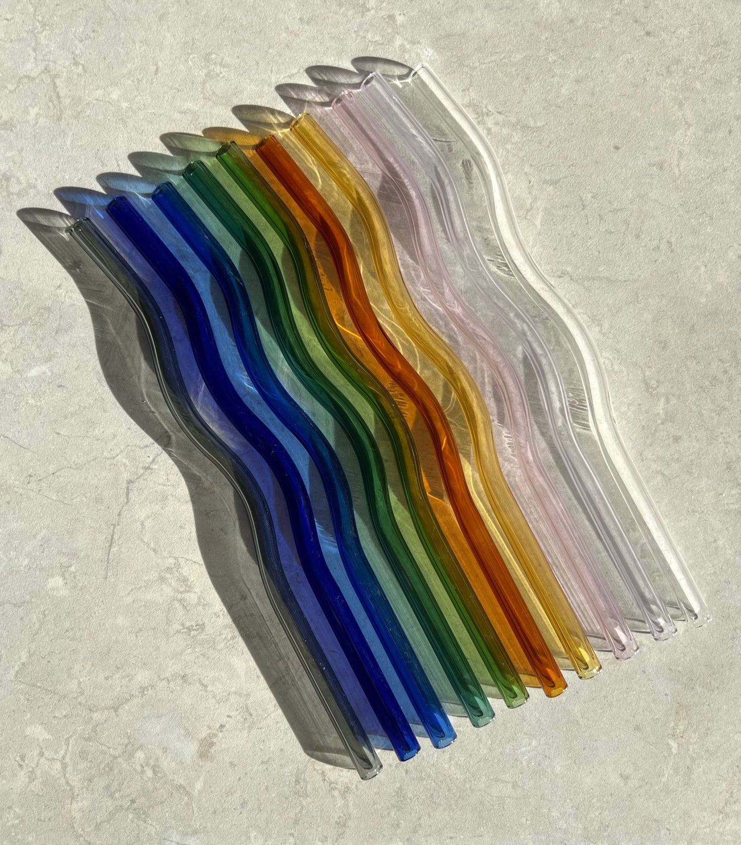 Wavy Glass Straw - Transparent