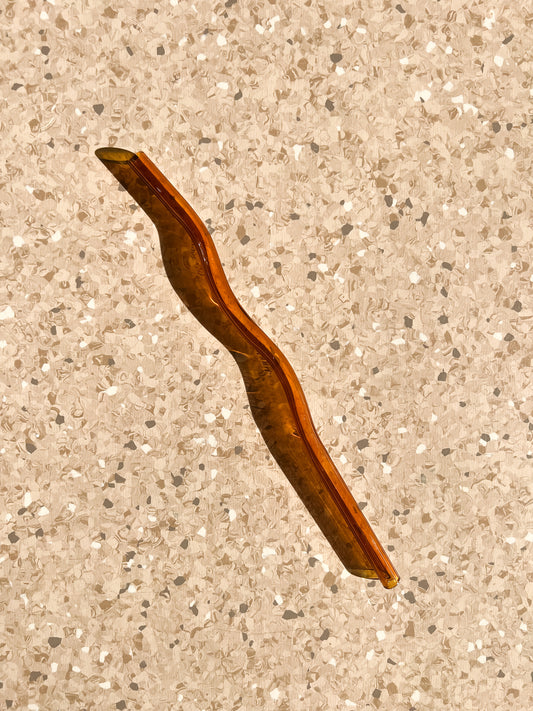 Wavy Glass Straw - Amber