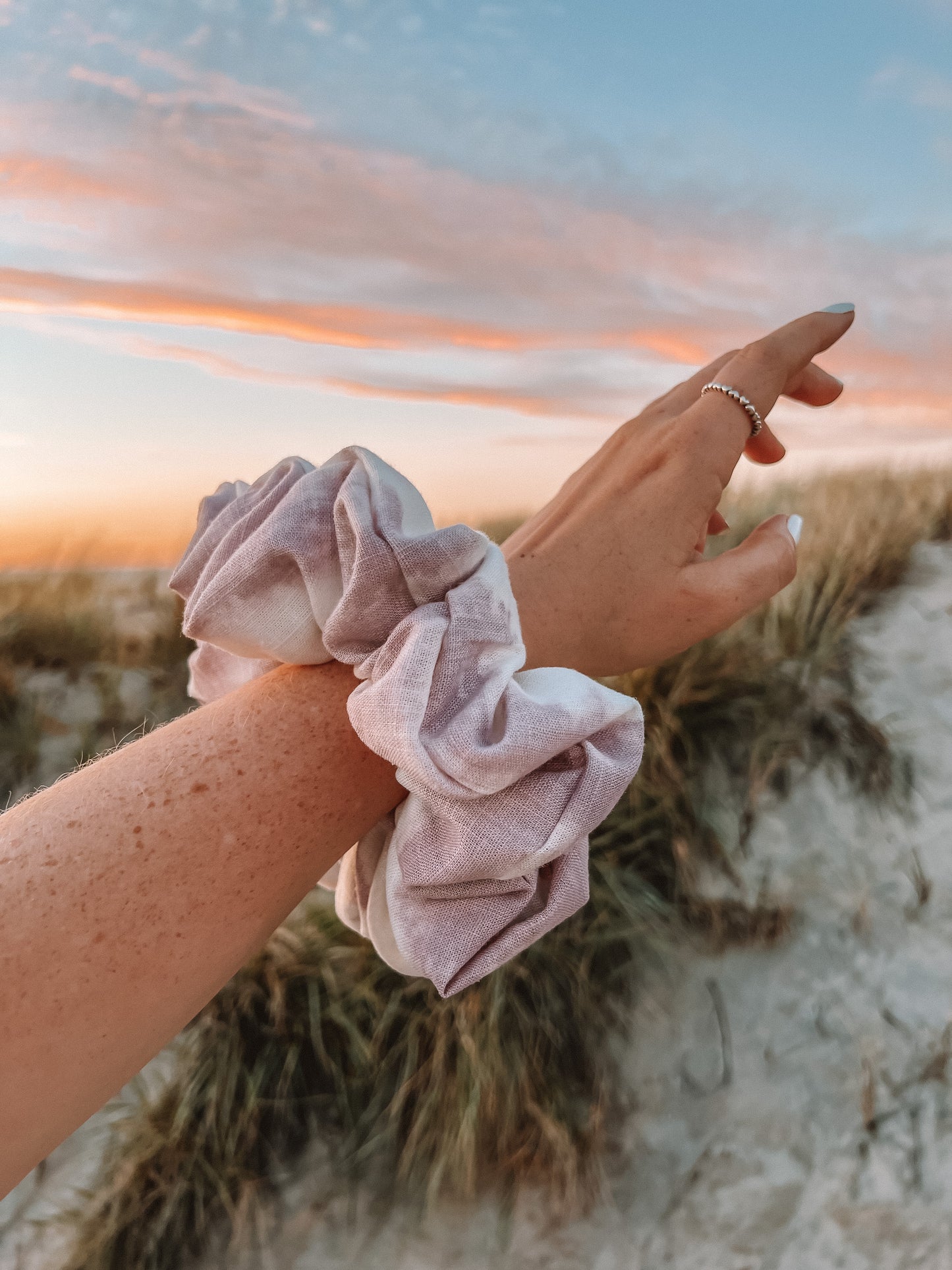 Jumbo Scrunchie - Tie-dye Purple